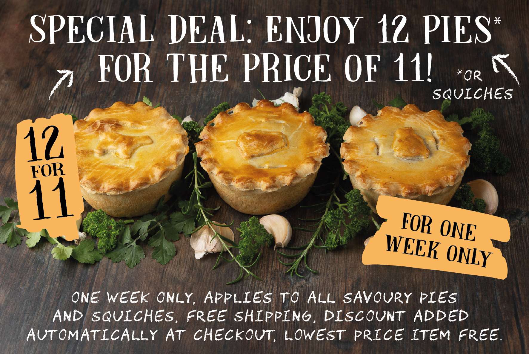 12 for 11 savoury pies and squiches